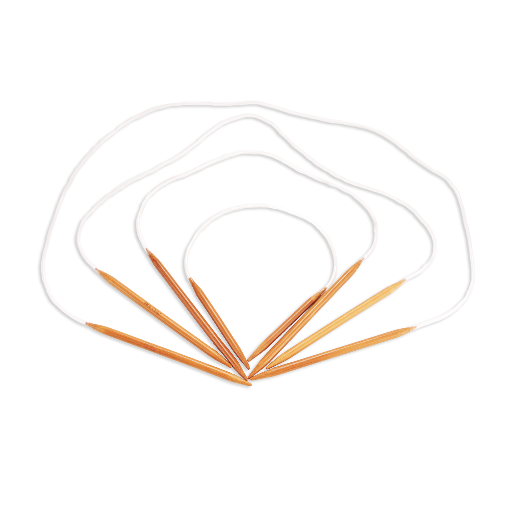JubileeYarn Circular Bamboo Knitting Needles Set, 4 Lengths (16 24 30  40), Carbonized Brown